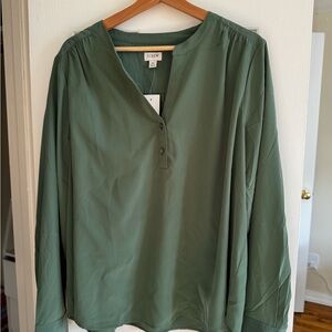 J. Crew Women's Sage Green Blouse